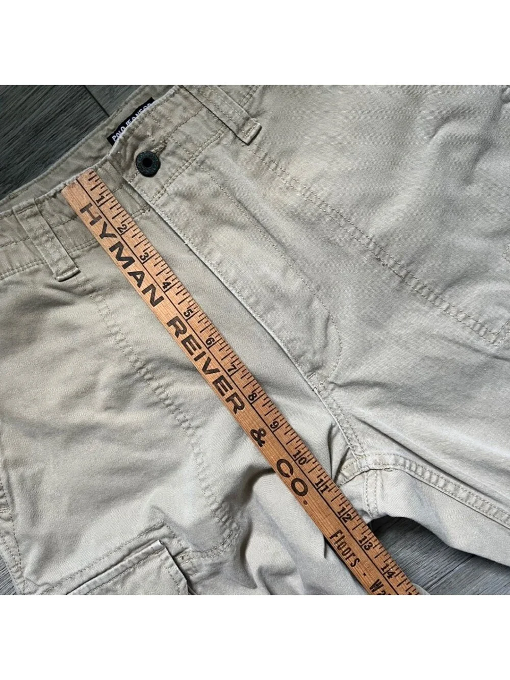 Polo Jeans Co. Ralph Lauren Men's 34x32 Cargo Pants Tan Military Surplus Y2K